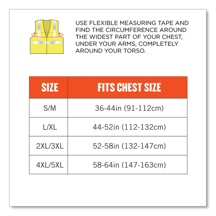 GloWear 8262FRZ Class 2 FR Surveyor Zipper Vest, Tencel/Modacrylic/Para-aramid/Kevlar, Small/Medium, Lime