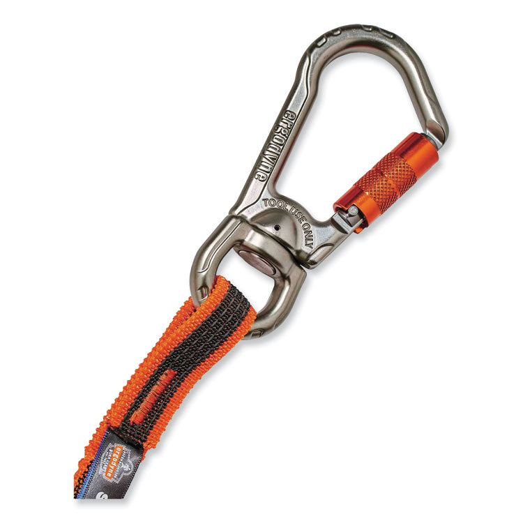 Squids 3109F(x) Tool Lanyard, Swiveling Aluminum Carabiner + Loop, 25 lb Max Working Capacity, 38" to 48" Long