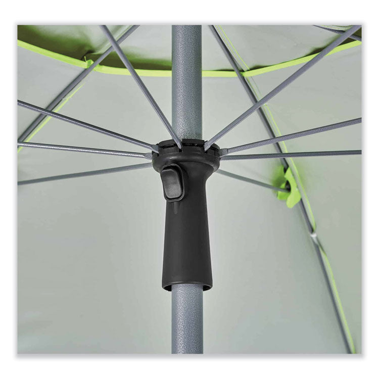 Shax 6100 Lightweight Work Umbrella, 90" Span, 92.4" Long, Lime Canopy