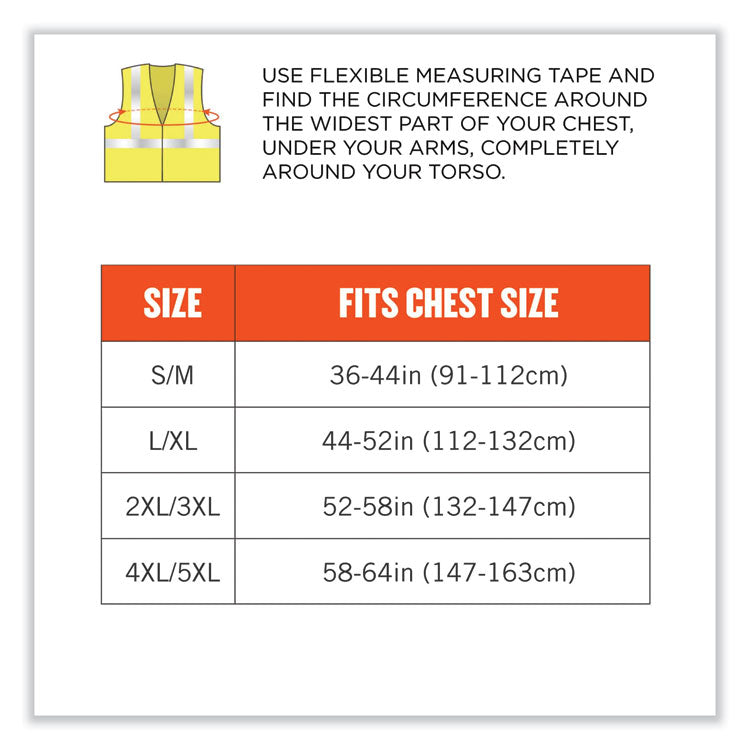 GloWear 8356FRHL Class 3 FR Hook and Loop Safety Vest with Sleeves, Modacrylic, Small/Medium, Lime