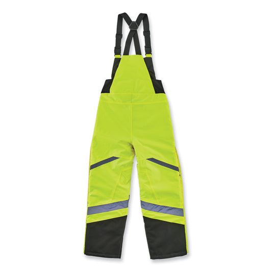 GloWear 8928 Class E Hi-Vis Insulated Bibs, Medium, Lime