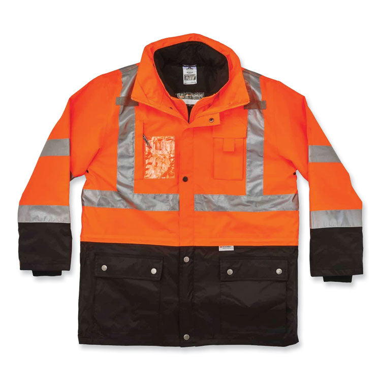 GloWear 8388 Class 3/2 Hi-Vis Thermal Jacket Kit, 2X-Large, Orange