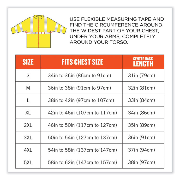 GloWear 8384 Class 3 Hi-Vis Quilted Thermal Parka, 3X-Large, Lime