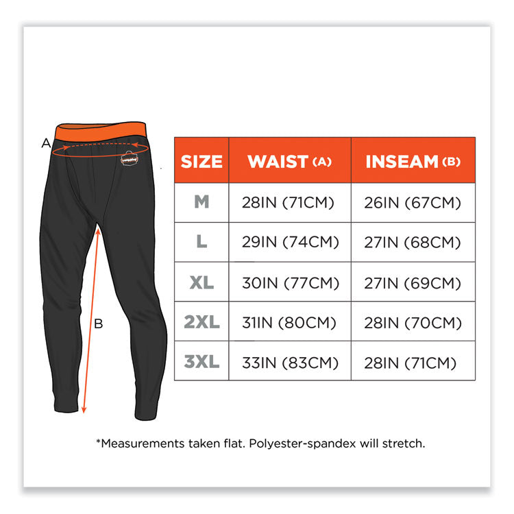 N-Ferno 6481 Lightweight Base Layer Pants, Medium, Black