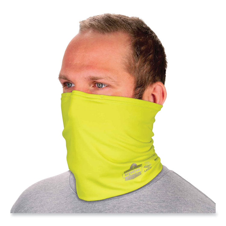 Chill-Its 6489 2-Layer Cooling Performance Knit Multi-Band, Polyester/Spandex, Large/X-Large, Hi-Vis Lime