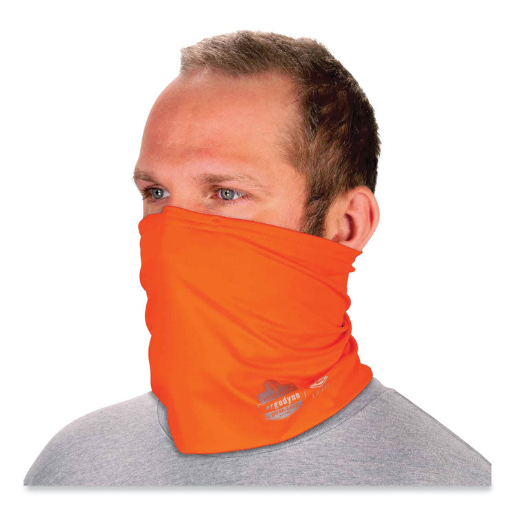 Chill-Its 6489 2-Layer Cooling Performance Knit Multi-Band, Polyester/Spandex, Small/Medium, Hi-Vis Orange