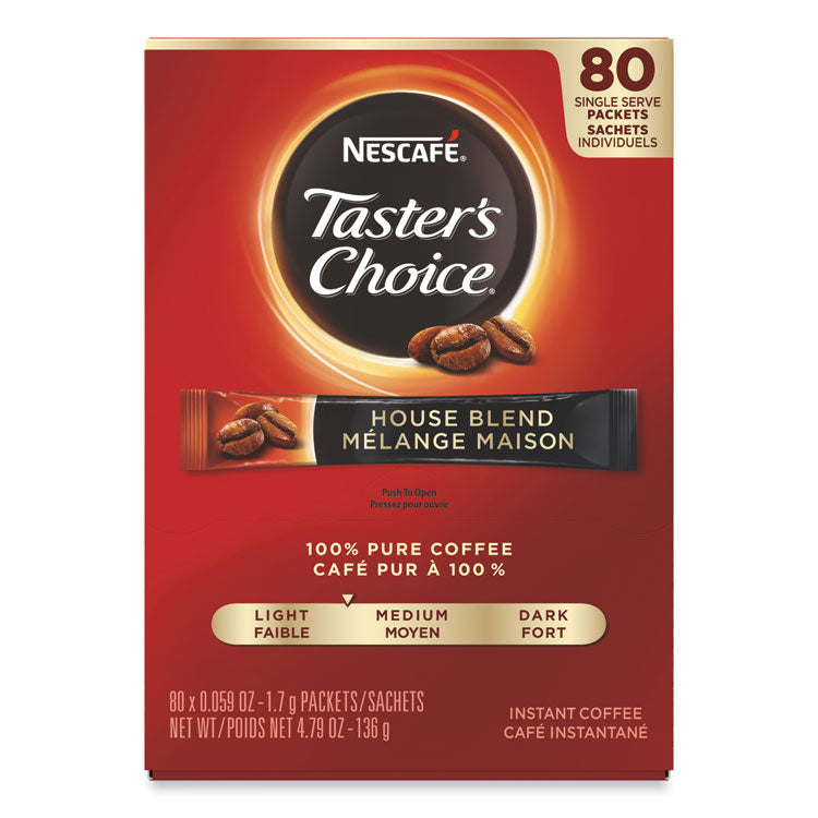 Taster's Choice Stick Pack, House Blend, 0.06 oz, 480/Carton