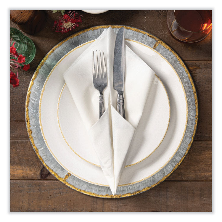 Linen-Like Natural Flat Pack Napkin, 16 x 16, White, 1,200/Carton