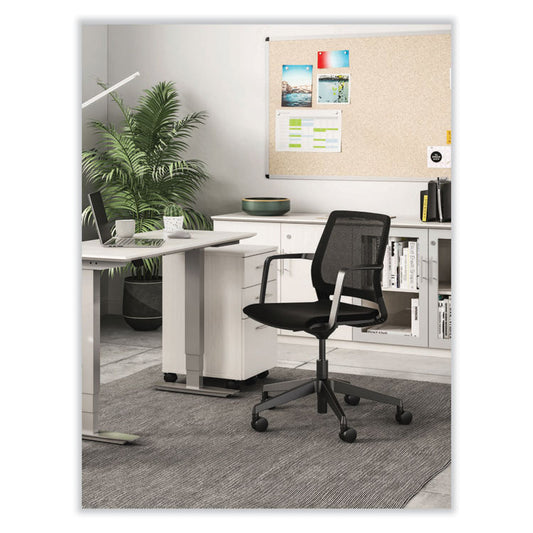 Medina Extended-Height Chair, Supports Up to 275 lb, 23" to 33" Seat Height, Black Seat, Black Back, Black Base