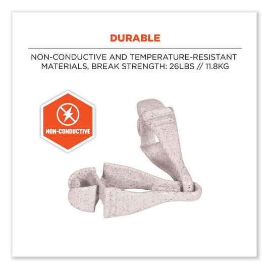 Squids 3400 Dual Clip Glove Clip Holder, 1 x 1 x 6.5, Acetal Copolymer, Granite