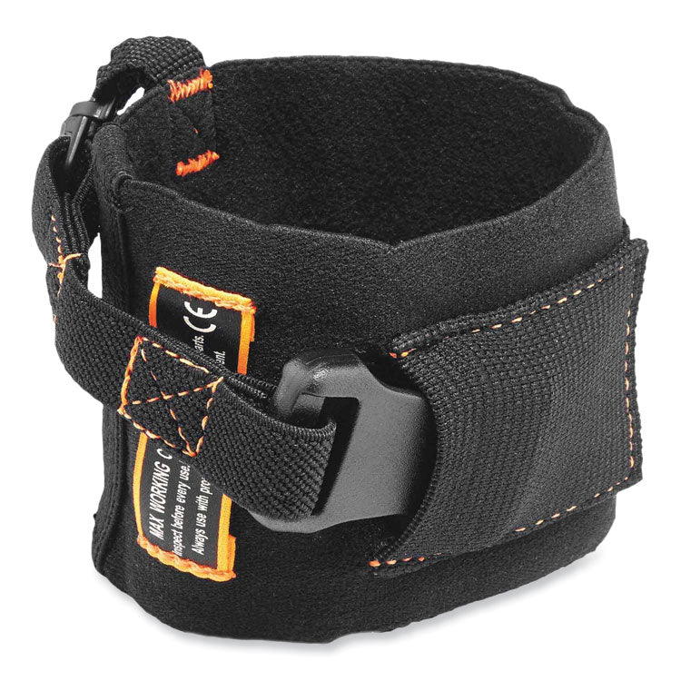 Squids 3116 Pull-On Wrist Lanyard with Buckle, 3 lb Max Working Capacity, 7.5" Long, Black