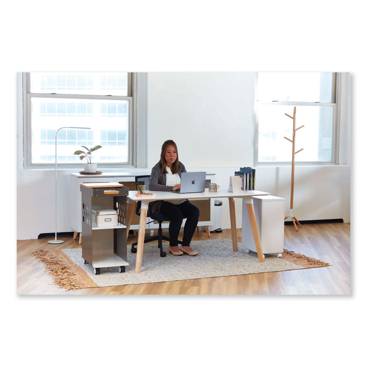 Resi LED Floor Lamp, Gooseneck, 60" Tall, White