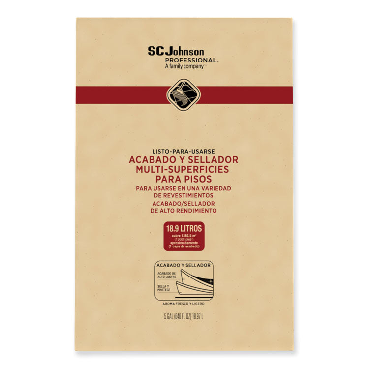 Ready-To-Use Multi-Surface Floor Finish Plus Sealer, 5 gal Bag-in-Box