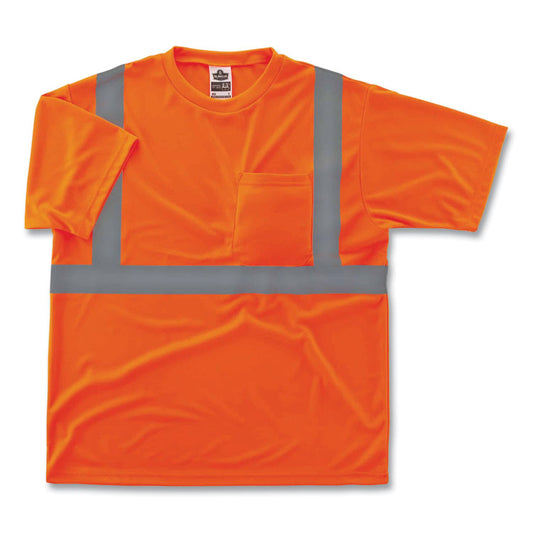 GloWear 8289 Class 2 Hi-Vis T-Shirt, Orange, 5X-Large