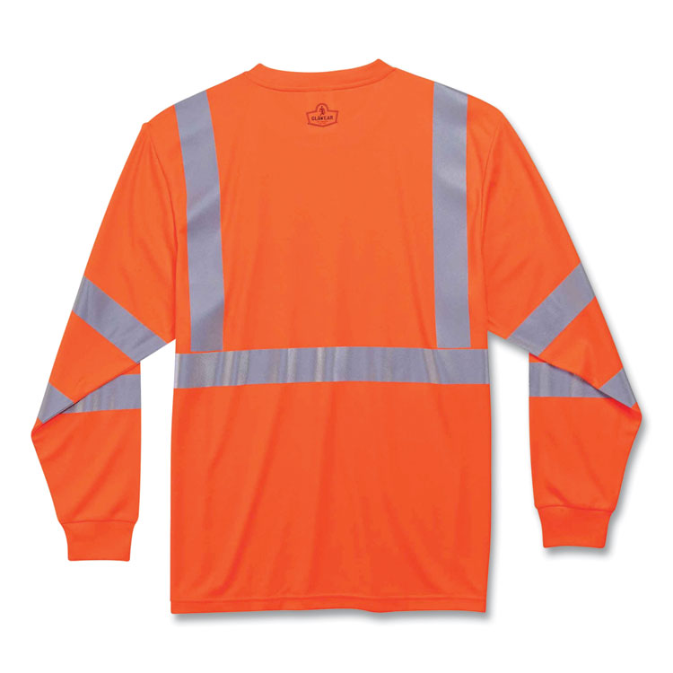 GloWear 8391 Class 3 Hi-Vis Long Sleeve Shirt, Small, Orange