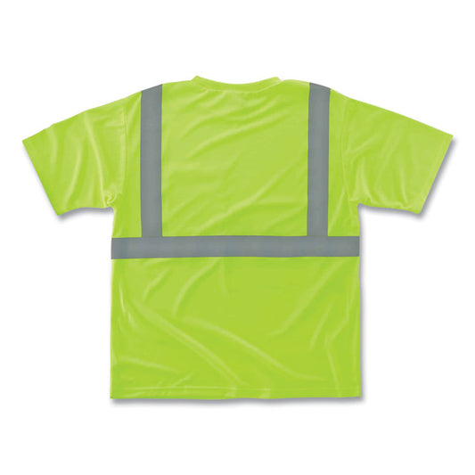GloWear 8289 Class 2 Hi-Vis T-Shirt, Lime, Medium