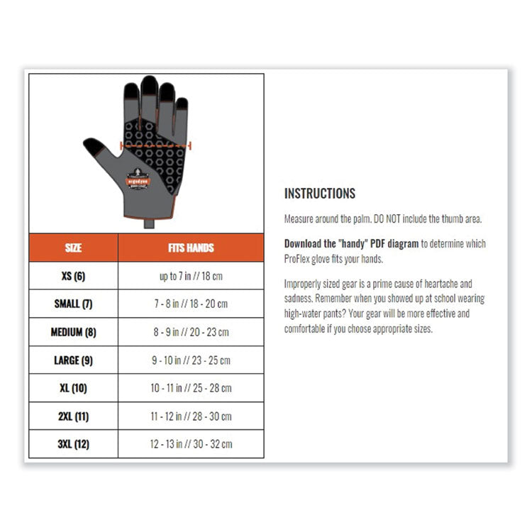 ProFlex 9003 Certified Lightweight AV Gloves, 13.5" Long, Large, Black, Pair
