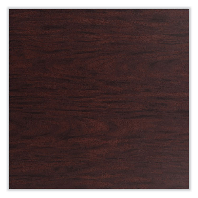 Cafe Table, 36w x 36d x 36h, Square Top/X-Base, Mahogany Top, Gray Base