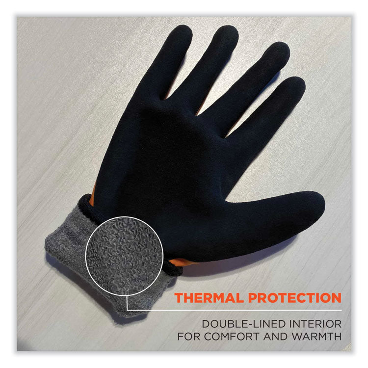 ProFlex 7551-CASE ANSI A5 Coated Waterproof CR Gloves, EN388: 4X43E, 11" Long, X-Large, Orange, 144 Pairs/Carton