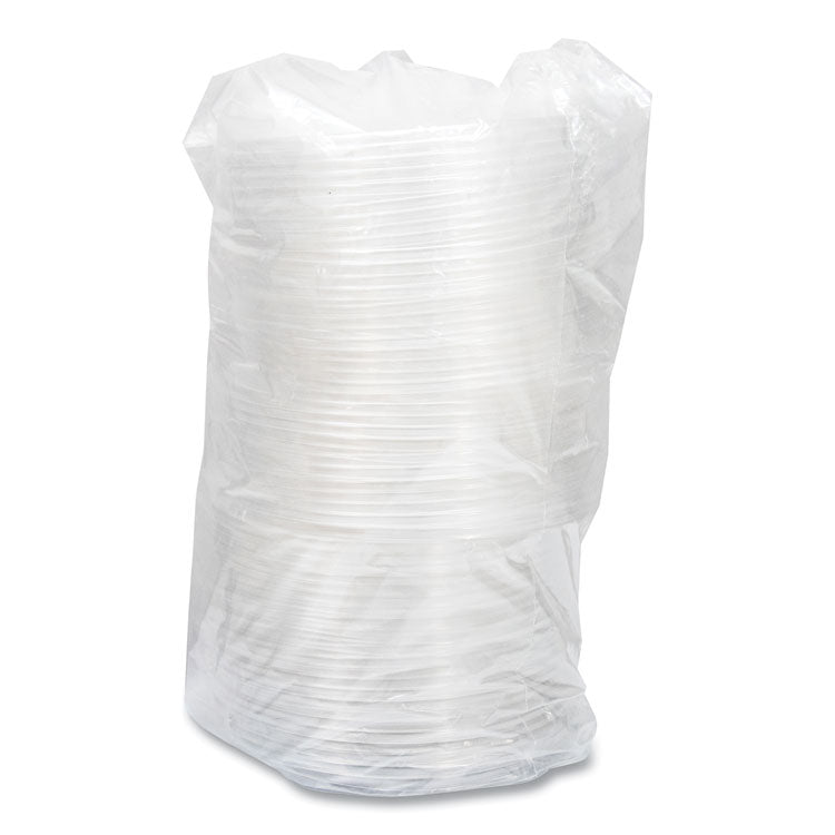 PresentaBowls Clear Flat Lids, 7.2" Diameter x 0.4" h, Plastic, 252/Carton