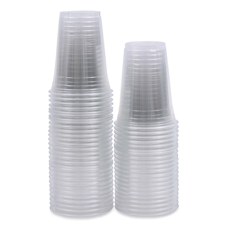 Clear Plastic PET Cups, 16 oz, 50 Cups/Sleeve, 20 Sleeves/Carton