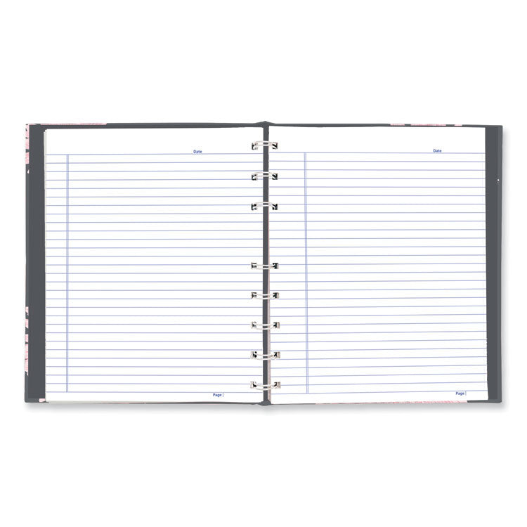 NotePro Notebook, 1-Subject, Medium/College Rule, Pink/Gray Cover, (75) 9.25 x 7.25 Sheets