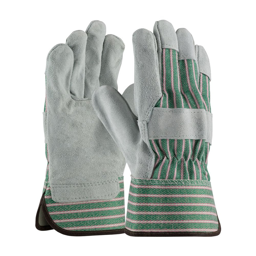 PIP Econ COW Leather Glove Fabric Back-rubber CUF XL, 12 Pairs/Dozen