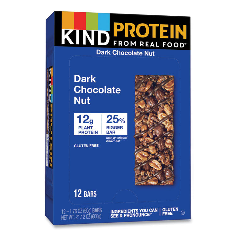 Protein Bars, Double Dark Chocolate, 1.76 oz Individually Wrapped, 12/Pack