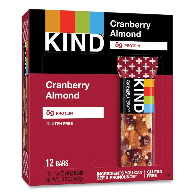 Plus Nutrition Boost Bar, Cranberry Almond and Antioxidants, 1.4 oz Bar, 12/Box