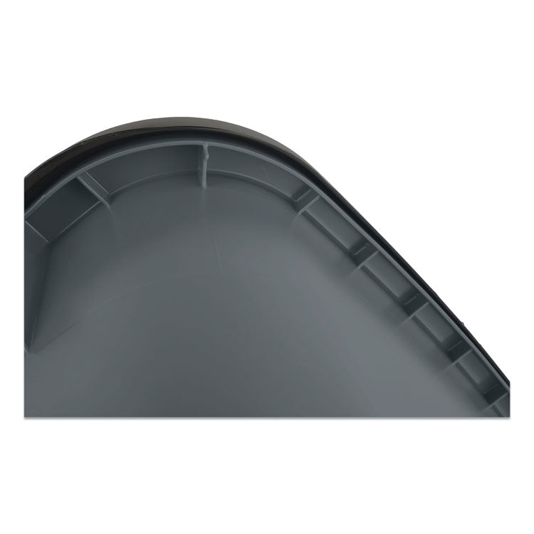 Rollout Container, 50 gal, Molded Plastic, Gray