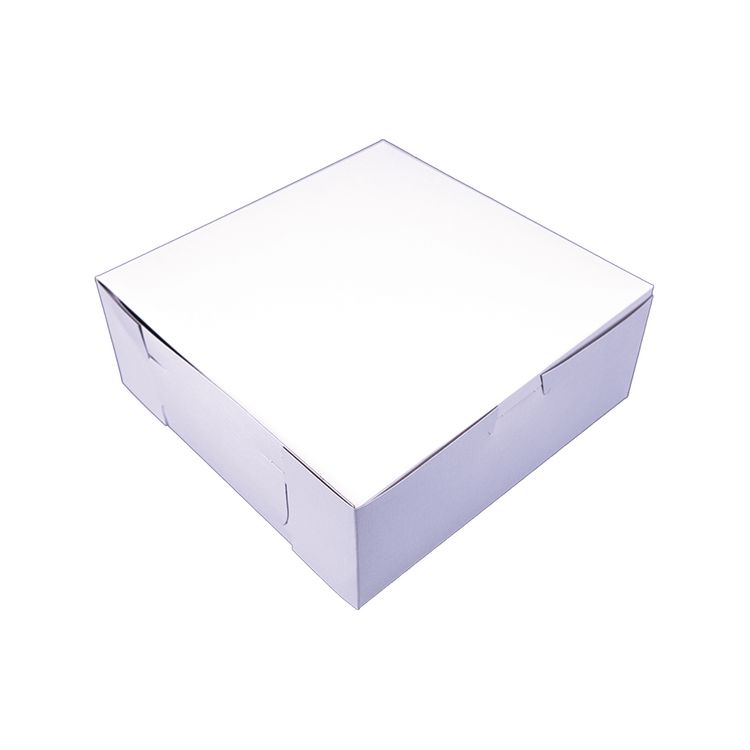White One-Piece Non-Window Bakery Boxes, 8 x 5 x 3, White, Paper, 250/Carton
