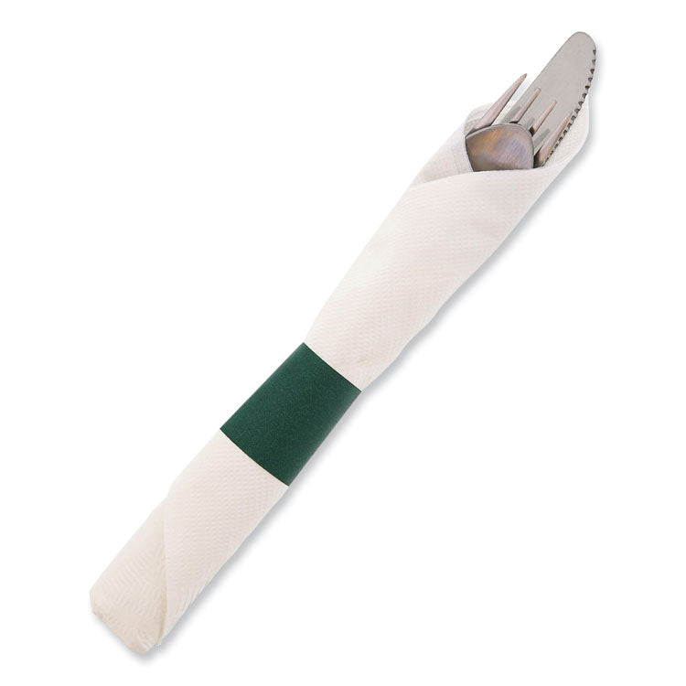 Napkin Bands, Hunter Green, 1.5", 2,500/Pack, 8 Packs/Carton