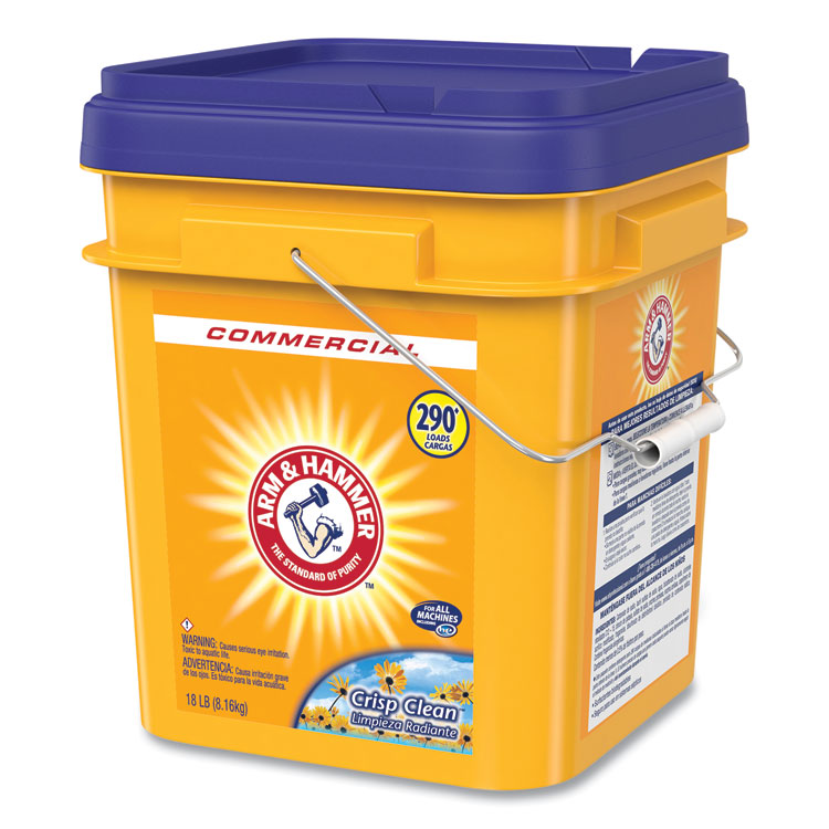 Powder Laundry Detergent, Crisp Clean Scent, 18 lb Pail