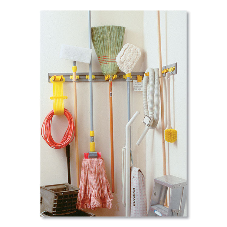 Closet Organizer/Tool Holder, 34w x 3.25d x 4.25h, Gray
