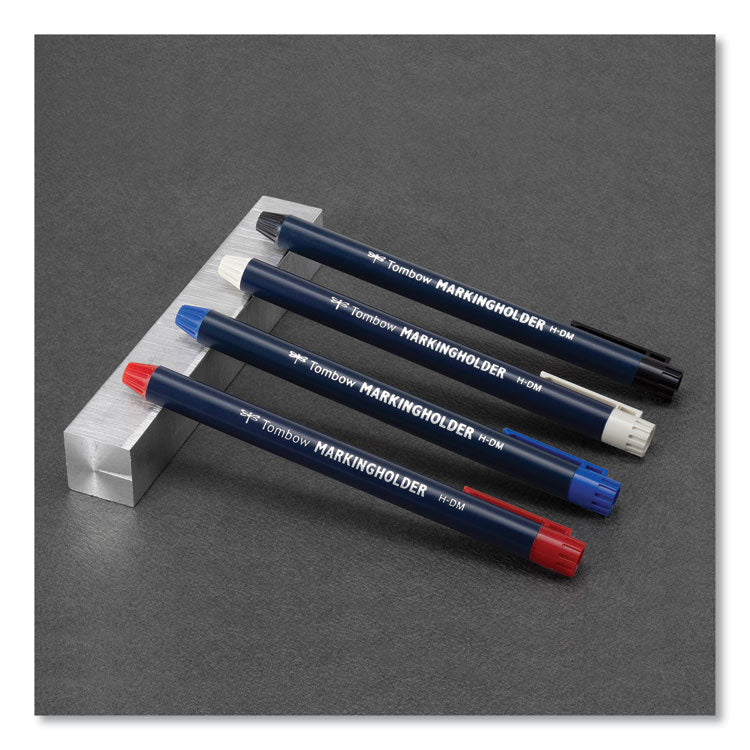 Mechanical Wax-Based Marking Pencil Refills, 4.4 mm, Red, 10/Box