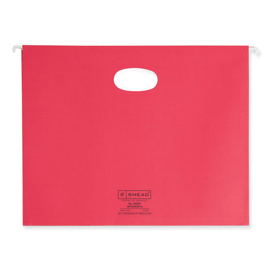 Hanging Pockets with Full-Height Gusset, 1-Section, 3.5" Capacity, Letter Size, Assorted Colors, 4/Pack