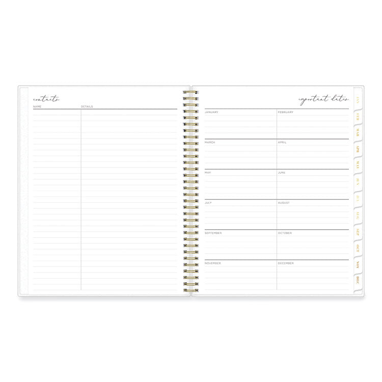 Life Note-It Leah Weekly/Monthly Notes Planner, Floral Artwork, 11 x 8.5, Gray/Pink/White Cover, 12-Month (Jan to Dec): 2026