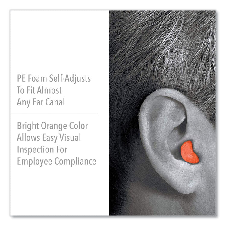X-TREME Uncorded Disposable Earplugs, 32 dB NRR, One Size Fits Most, Orange Bullet Plugs, 2,000/Carton