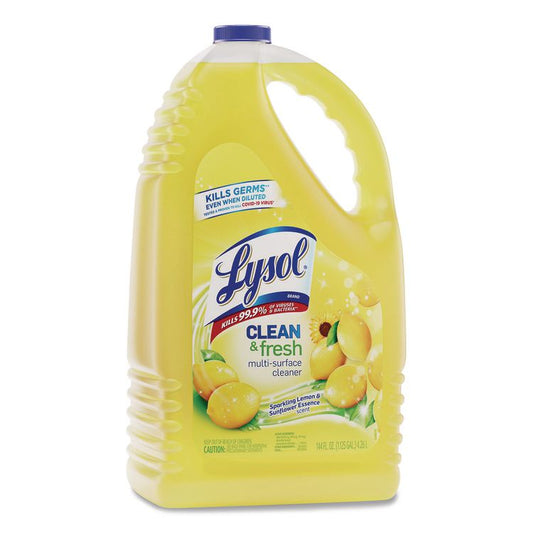 Clean and Fresh Multi-Surface Disinfectant Cleaner, Sparkling Lemon and Sunflower Essence, 144 oz Bottle (Each)