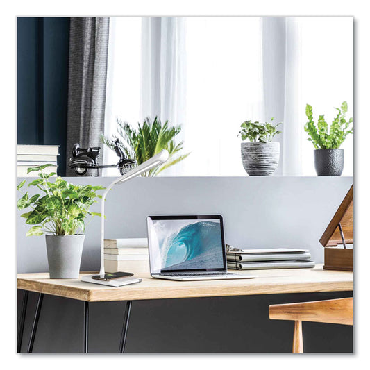 Wellness Series Power Up LED Desk Lamp, 13" to 21" High, White