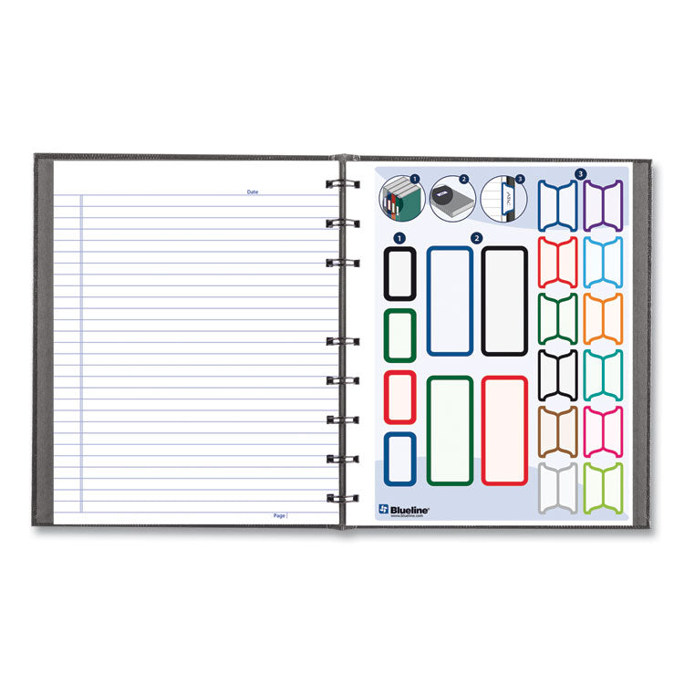 NotePro Notebook, 1-Subject, Medium/College Rule, Cool Gray Cover, (75) 9.25 x 7.25 Sheets
