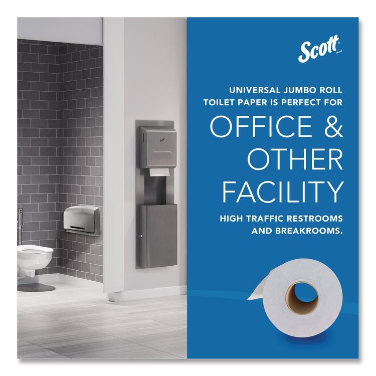 Essential 100% Recycled Fiber JRT Bathroom Tissue for Business, Septic Safe, 2-Ply, 3.55" x 1,000 ft, White, 12 Rolls/Carton