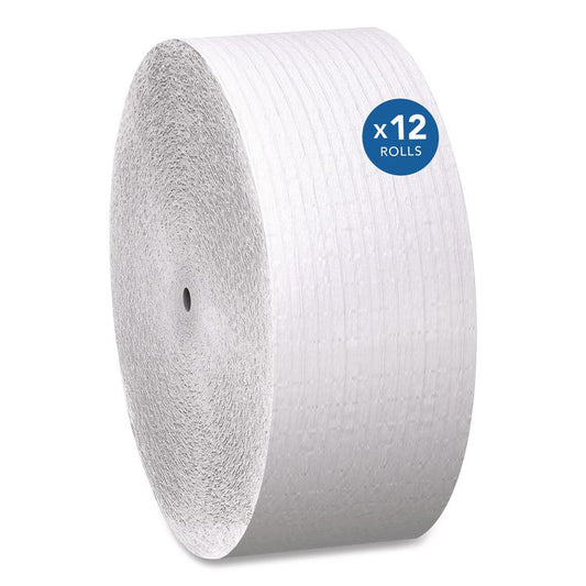 Essential Coreless JRT, Septic Safe, 1-Ply, 3.75" x 2,300 ft, White, 12 Rolls/Carton