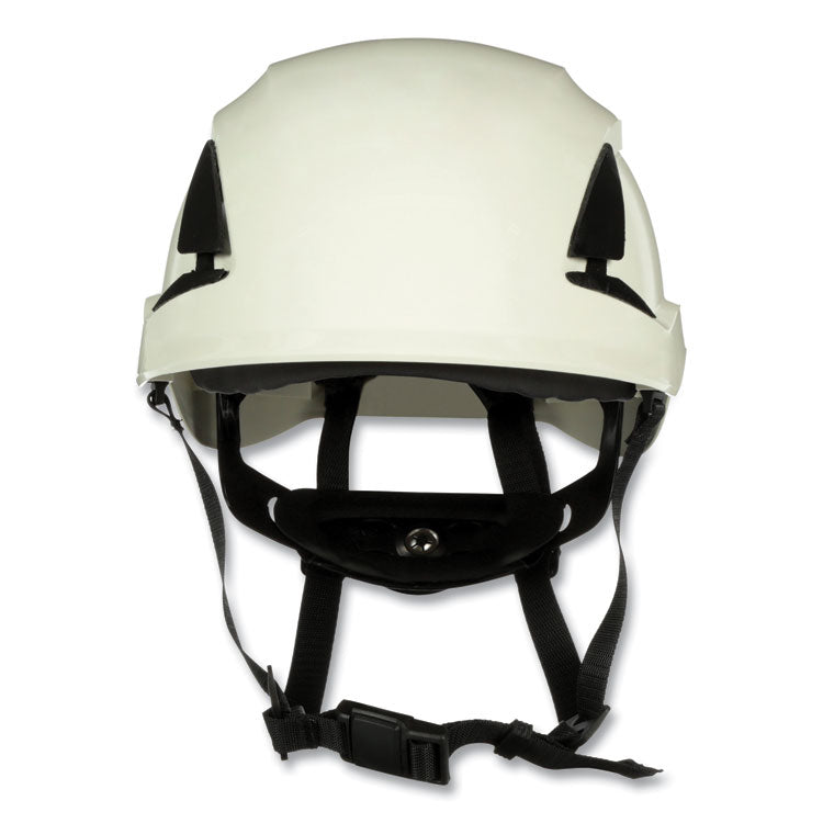 SecureFit X5000 Series Safety Helmets, Brimless, 6-Point Pressure Diffusion Ratchet, One Size Fits Most (6.25 to 8), White