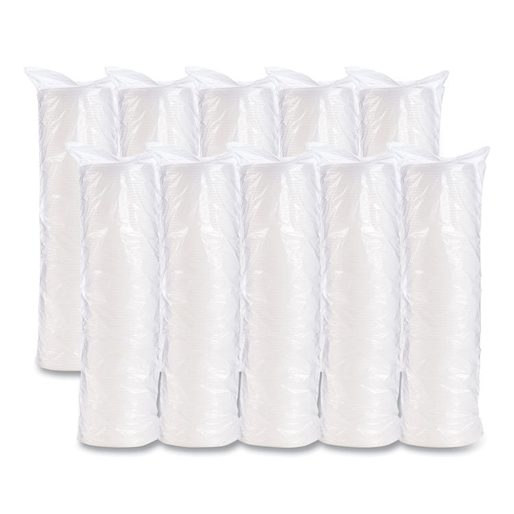 Plastic Cold Cup Lids, Fits 8 oz to 9 oz Cold Cups, Translucent, 100/Pack, 10 Packs/Carton
