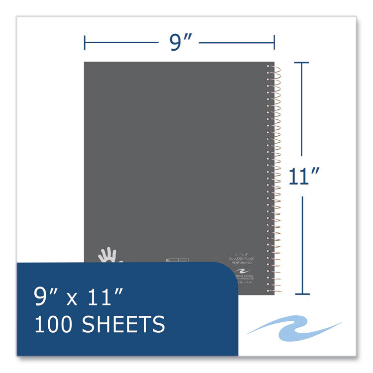 Lefty Notebook, 1-Subject, Medium/College Rule, Randomly Assorted Cover Colors, (100) 11 x 8.5 Sheets, 24/Carton