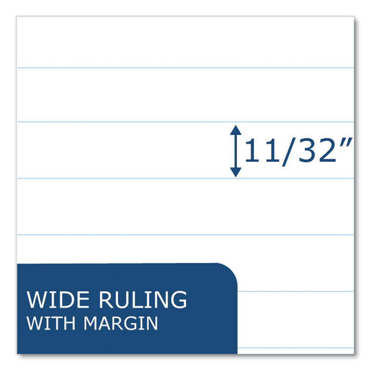 Recycled Exam Book, Wide/Legal Rule, Blue Cover, (8) 8.5 x 7 Sheets, 600/Carton