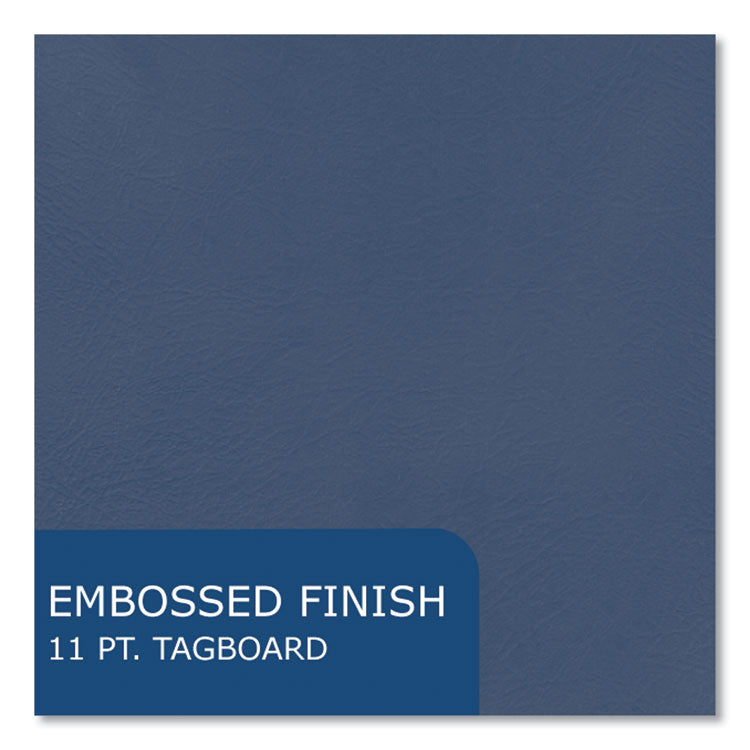 Pocket Folder with Prongs, Accommodates (100) 11 x 8.5 Sheets, Dark Blue, 250/Carton