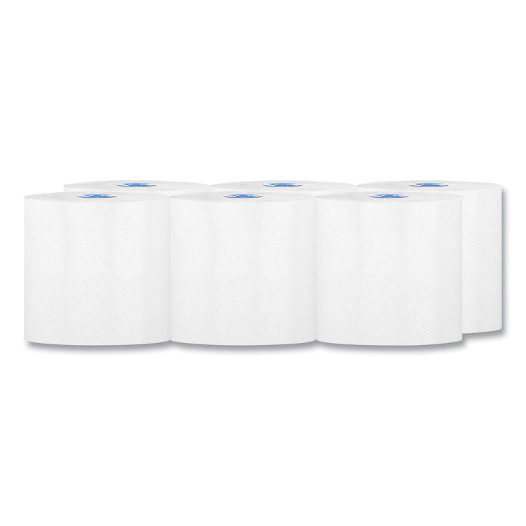 Perform Hardwound Roll Towels for Tandem Dispensers, 1-Ply, 7.5" x 1,050 ft, Ultra White, 6/Carton