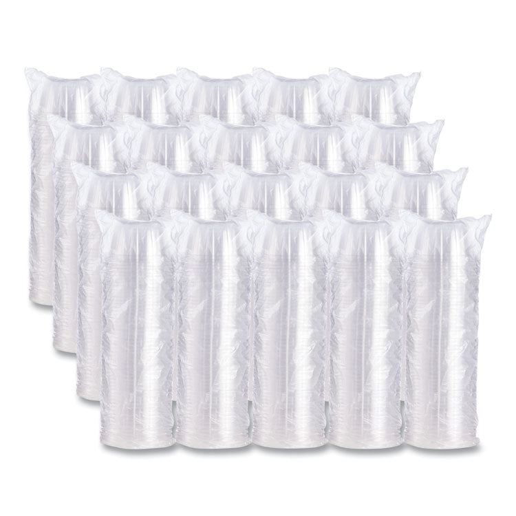 Dome-Top Sundae/Cold Cup Lids, Fits 6 oz/8 oz/12 oz Cold Cups, Plastic, Clear, 50/Pack, 20 Packs/Carton
